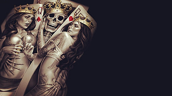 Fantasy, skull, deck, cards HD wallpaper