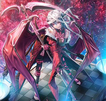 Dark Succubus, long hair, daark, beauty, lady, darkness, female, wings, succubus, girl, beautiful, woman, anime girl, anime, pretty, white hair, red, demon wings, lovely HD wallpaper