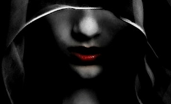 Goddess of the Kiss, red lips, gothic, goddess, dark, woman, veiled, fantasy, heaven, dark fantasy, red, passion, kiss, bliss, heavenly kiss HD wallpaper