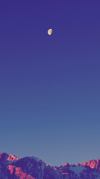 Aesthetic, Minimal, Moon Background HD phone wallpaper