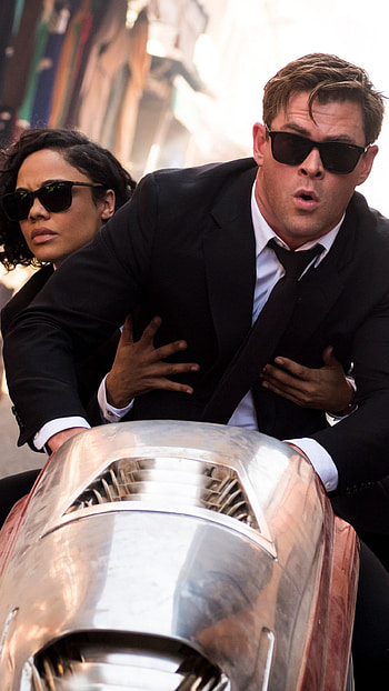 Chris Hemsworth, Tessa Thompson, movies, Men in Black International HD phone wallpaper