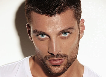 Simone Susinna, actor, face, man, white HD wallpaper