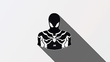 Spiderman Black Suit Minimal , spiderman, superheroes, artist, artwork, digital-art, minimalism, minimalist HD wallpaper
