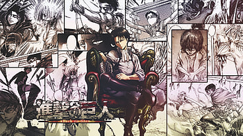 Attack on Titan manga, Gripping storyline, Thrilling battles, Unexpected plot twists HD wallpaper