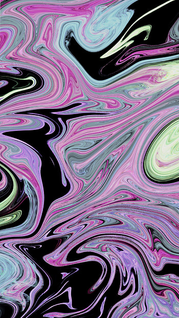 Pink and black swirl, magenta, art, drippy, glitch, liquid, abstract HD phone wallpaper
