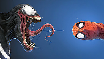 Spider Venom Funny , spiderman, venom, superheroes HD wallpaper