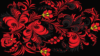 Flowers, Miscellanea, Miscellaneous, Pattern, Khokhloma HD wallpaper