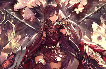 Anime girl, warrior, art, Forte, Rage of Bahamut HD wallpaper