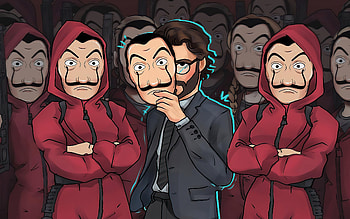 Fan art, the professor of Money Heist, TV show, 2021 HD wallpaper