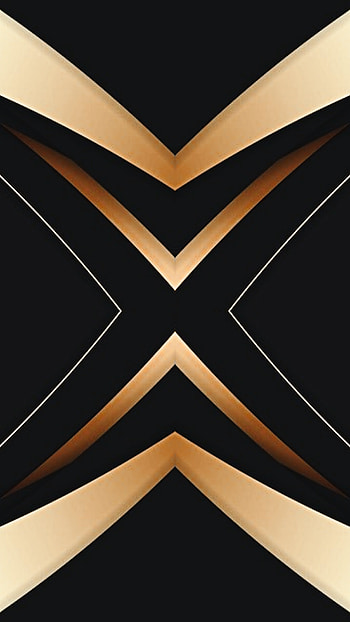 material design gold, tech, shapes, texture, black, geometric, pattern, gamer, abstract HD phone wallpaper