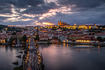 Cities, Sunset, Architecture, City, Building, Old, Bridge HD wallpaper
