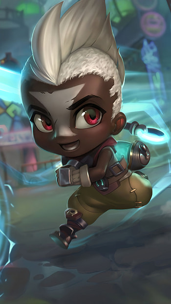 League of Legends, Chibi, Ekko, TFT Little Legends HD phone wallpaper