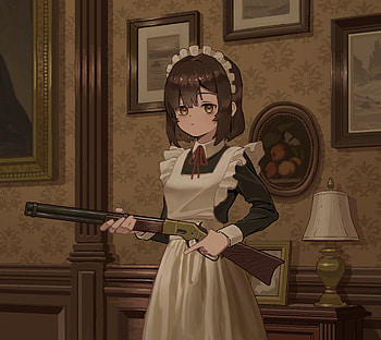 maid, Anime, girl, anime girl HD wallpaper