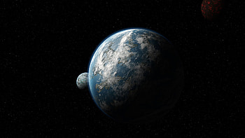 Scientific space planet, Galaxy, Stars, Ultra HD wallpaper