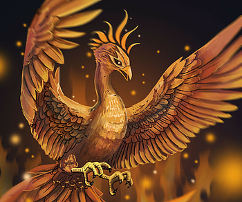The Power of Fire, fantasy, phoenix HD wallpaper