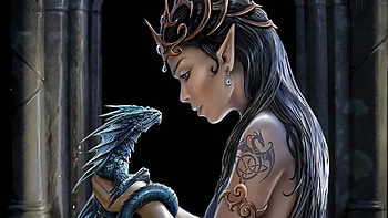 Mother Dragon, dragon, artist, artwork, digital-art, deviantart HD wallpaper