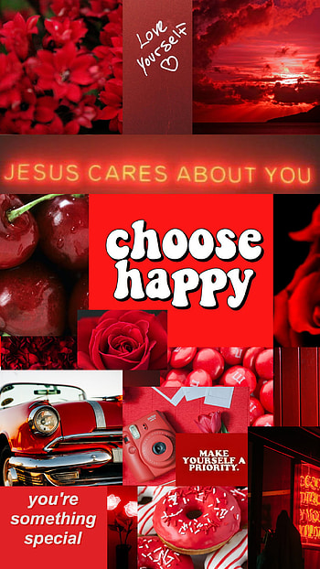 Red Aesthetic, bright, glow HD phone wallpaper