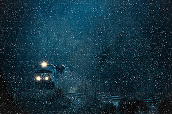 The Holiday Train, night, holiday, light, greg booher train, snow, december HD wallpaper