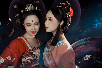 Beauties, asian, woman, frumusete, model, cosplay, couple, girl HD wallpaper
