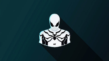 Spiderman White Suit Minimal , spiderman, superheroes, artist, artwork, digital-art, minimalism, minimalist HD wallpaper