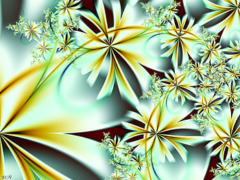 Escencia, colours, flowers, fractal, art HD wallpaper