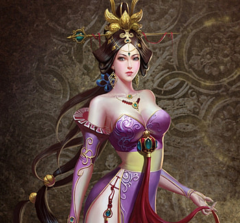 Lovely Oriental Lady, purple, lady, oriental, lovely, sensual HD wallpaper