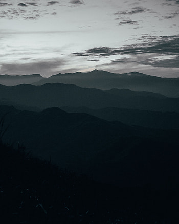 Landscape, Nature, Mountains, Twilight, Dark, Fog, Dusk HD phone wallpaper