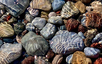 Rocks under Water, nature, latvia, water, rocks HD wallpaper
