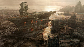 Video Game Fallout 3 Itachi Cthulhu Rivet City City Apocalypse Ship Star Wars Fallout Sci Fi HD wallpaper