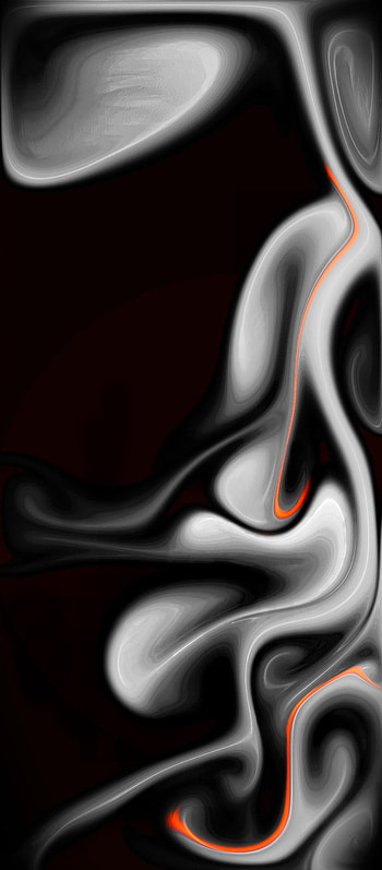 Orange Slice, liquid, BlackAndWhite, abstract, monotone HD phone wallpaper