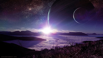 Landscape, Universe, Shining, Alien, Flash, Planet, Extraterrestrial HD wallpaper