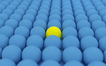 be different, 3d balls, be different concepts, leader concepts, leadership, 3d art HD wallpaper
