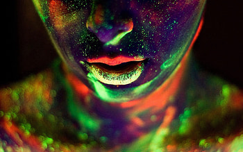 Abstract, Stains, Spots, Face, Creative, Lips, Makeup HD wallpaper