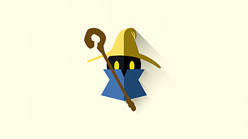 Black Mage Final Fantasy Minimal , black-mage, final-fantasy, games, minimalism, minimalist, artist, artwork, digital-art, video-games HD wallpaper