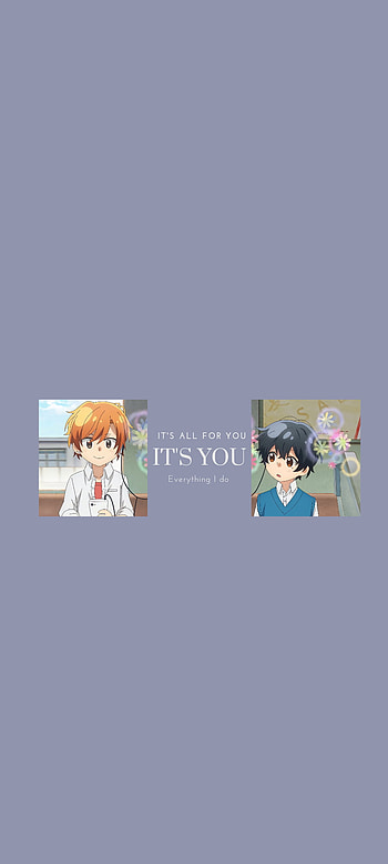 It's you, purple, sasaki, miyano, sasakitomiyano, anime HD phone wallpaper
