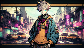 Anime Lofi Boy With Heads Around Neck, anime-boy, anime, artist, artwork, digital-art HD wallpaper