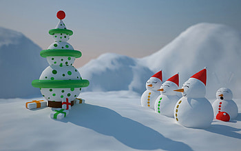snowman, christmas, khai HD wallpaper