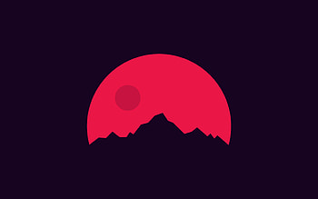 Mountains On Mars, mountains, minimalism, minimalist, artist, artwork, digital-art, mars HD wallpaper
