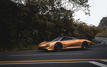 McLaren Speedtail, 2021, supercar, exterior, bronze Speedtail, luxury cars, British sports cars, McLaren HD wallpaper