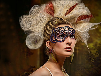 Mask, look, woman, beauty, female, nice HD wallpaper