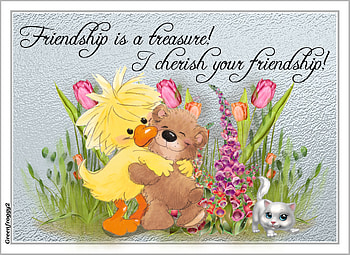 FRIENDSHIP IS A TREASURE, FRIENDSHIP, COMMENT, TREASURE, CARD HD wallpaper
