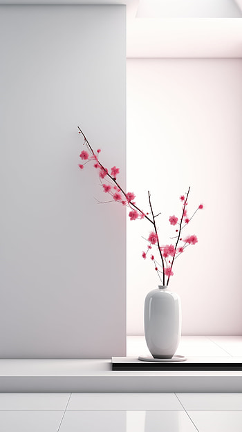 Minimalist Blossom Vase, blossom, vase, minimalist HD phone wallpaper