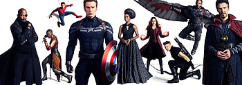 Avengers Infinty War Captain America Nick Fury Hawkeye Doctor Strange Falcon Wanda Maximoff Spiderman, avengers-infinity-war, 2018-movies, movies, captain-america, nick-fury, hawkeye, doctor-strange, falcon, wanda-maximoff, spiderman HD wallpaper