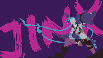 Minimalistic Jinx, League of Legends, , /mobile/tablet HD wallpaper