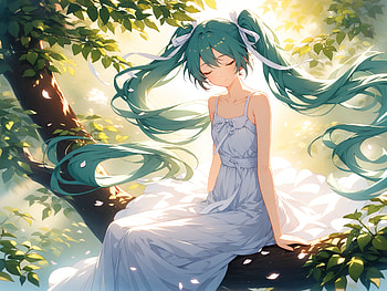 Green Girl HD wallpaper