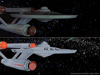 Live Action/Animated Enterprise, enterprise, star trek, starship enterprise, animated star trek HD wallpaper