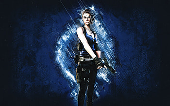 Fortnite Raccoon City Jill Valentine Skin, Fortnite, main characters, blue stone background, Raccoon City Jill Valentine, Fortnite skins, Raccoon City Jill Valentine Skin, Raccoon City Jill Valentine Fortnite, Fortnite characters HD wallpaper