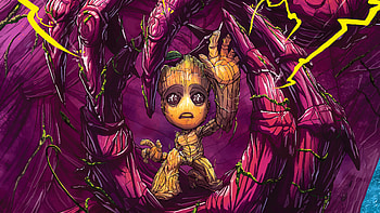 Baby Groot Art , baby-groot, superheroes HD wallpaper