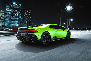 Lamborghini Huracan EVO Fluo Capsule Rear , lamborghini-huracan-evo, lamborghini-huracan, lamborghini, cars, 2020-cars HD wallpaper