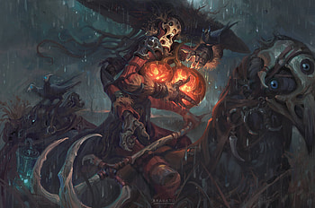 Scarecrow, the guardian, dark, creature HD wallpaper